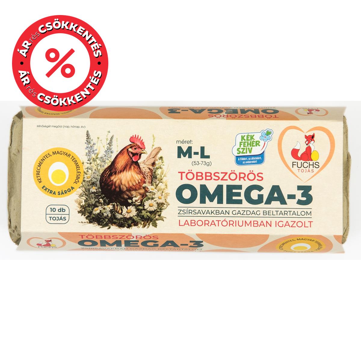 Fuchs Kék fehér szív Mélyalmos "A" osztályú tojás M,L 10DB