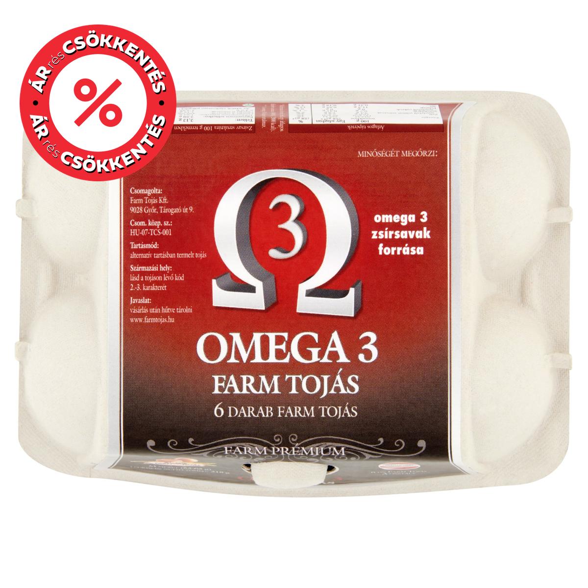 Farm Tojás Omega-3 dobozos tojás